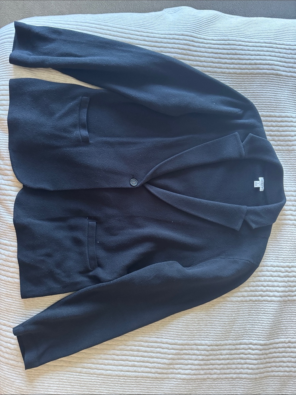 J.Crew Schoolboy Sweater-Blazer Black Large